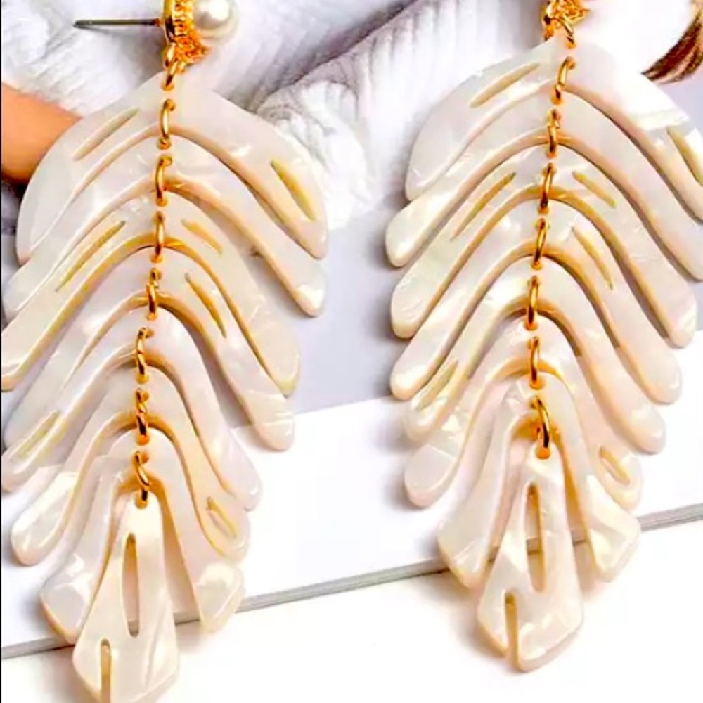 Acrylic Long Earrings .